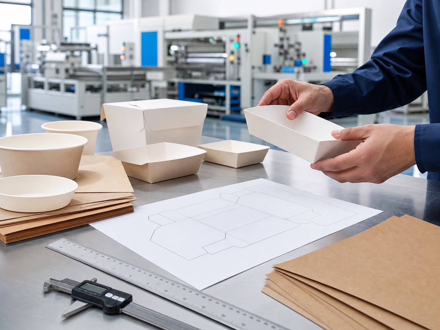 Packaging product samples and material review for requirement clarification